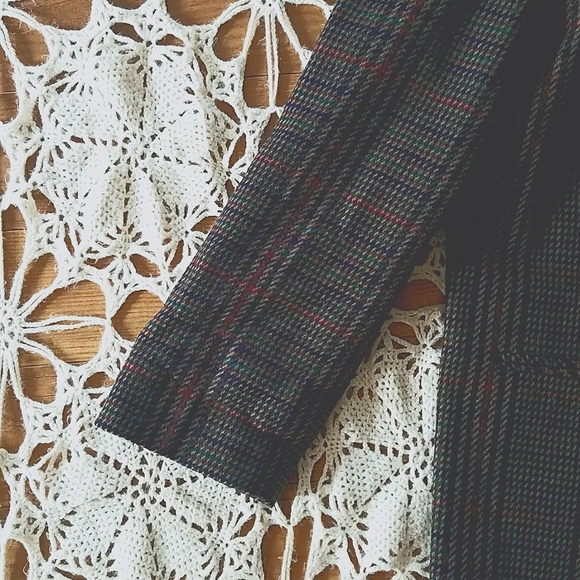 Vintage Wool Blend Checkered Blazer - Picture 7 of 13